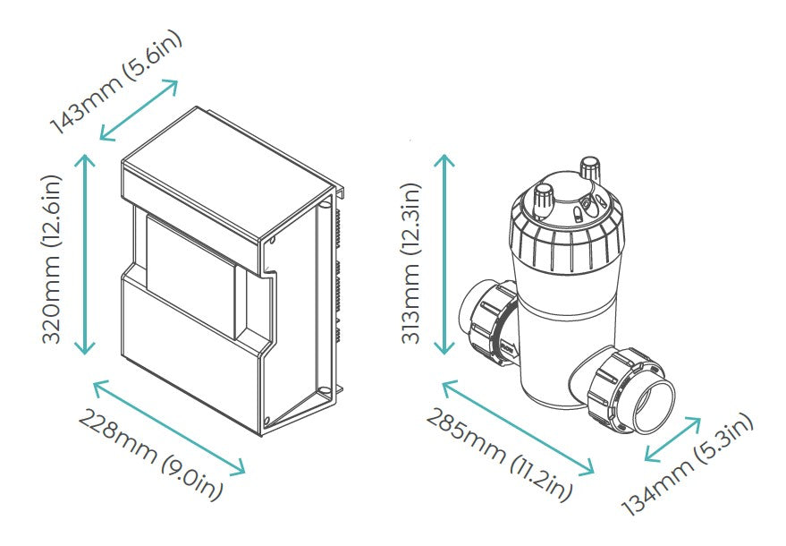 Insnrg Salt Chlorinator - Insnrg Chlorine Sanitiser Complete Product (Vi25 / Vi40)