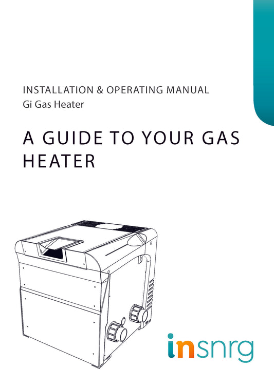 Manual for Gi Gas Heater (Physical Copy) - Insnrg Gi Gas Heaters [ISP001Gi]