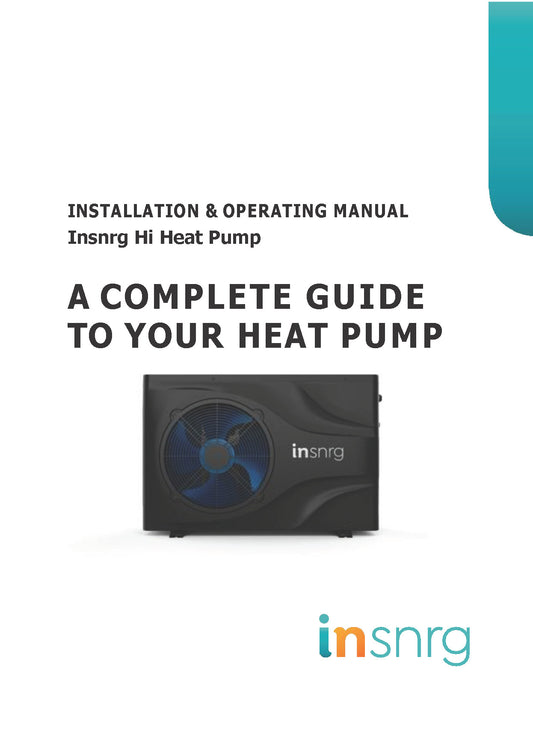 Manual for Hi Heat Pump (Physical Copy) - Insnrg Hi Heat Pump [ISP001Hi]