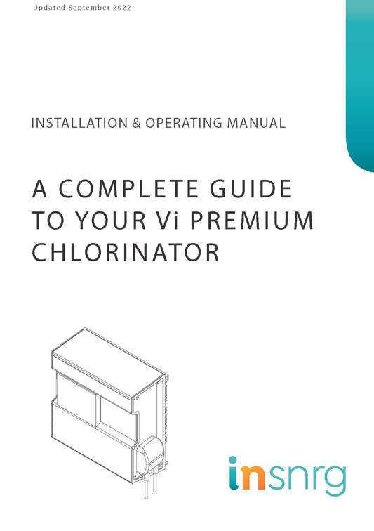 Manual for Vi Premium Chlorinator & Automation (Physical Copy) - Insnrg Chlorinator (Vi25/Vi40) [ISP001Vi]