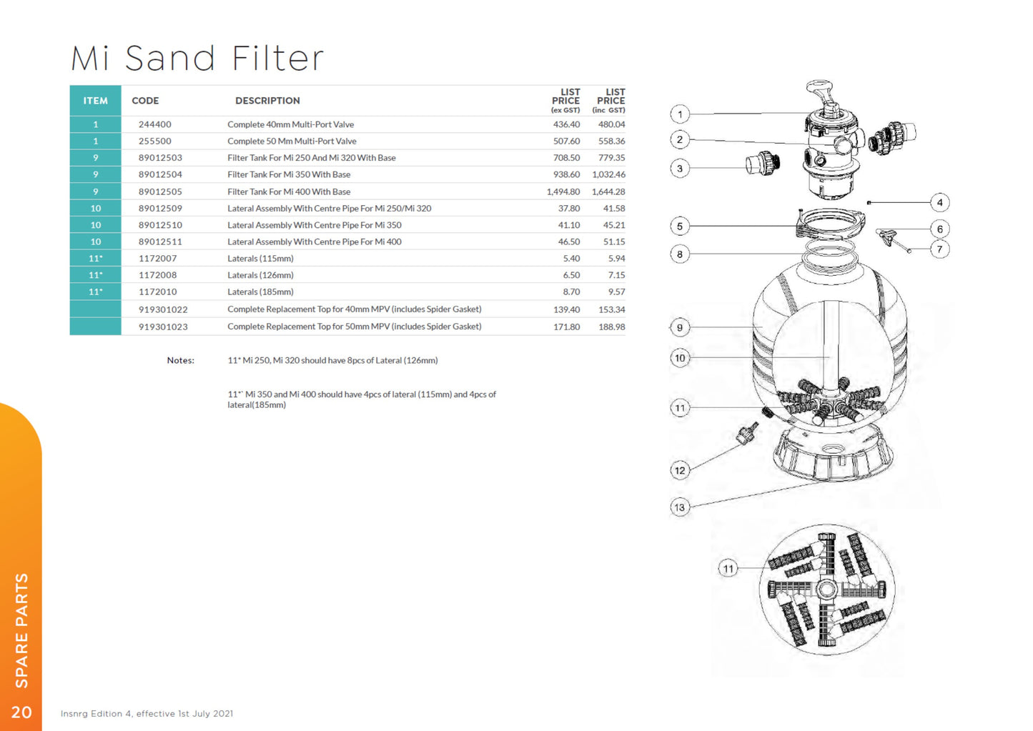 50mm Multiport Valve (MPV 50mm) - Insnrg Mi Media Filters [255500]