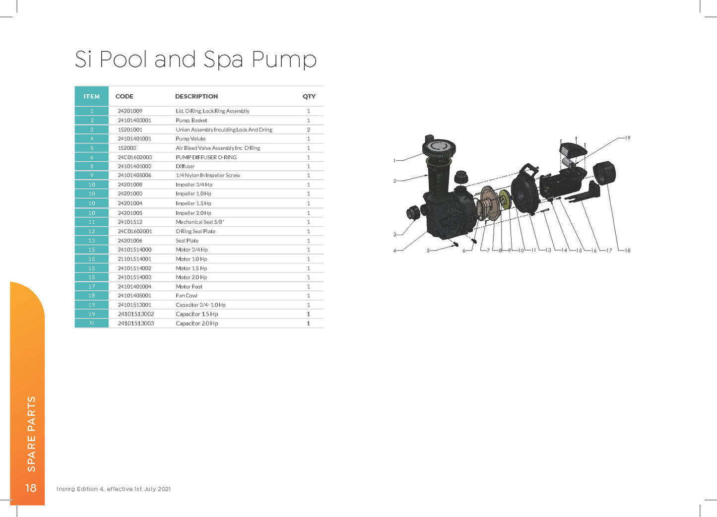 Pump Motor Foot - Insnrg Qi & Si Pumps [24101401004]